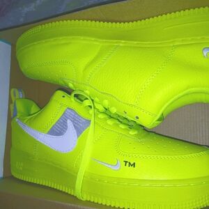 Neon green custom nikes